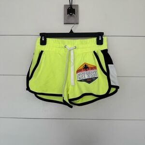 LE Women’s Small Highlighter Yellow Key West Florida Sweat Shorts Tourist New